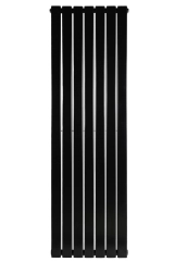 Вертикальный дизайнерский радиатор отопления ARTTIDESIGN Livorno II 7/1600/476/50 черный матовый Фото - 4